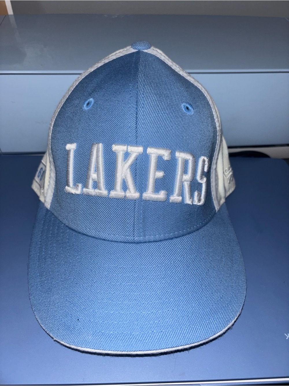 Reebok Blue and White Lakers Mesh-Back Hat